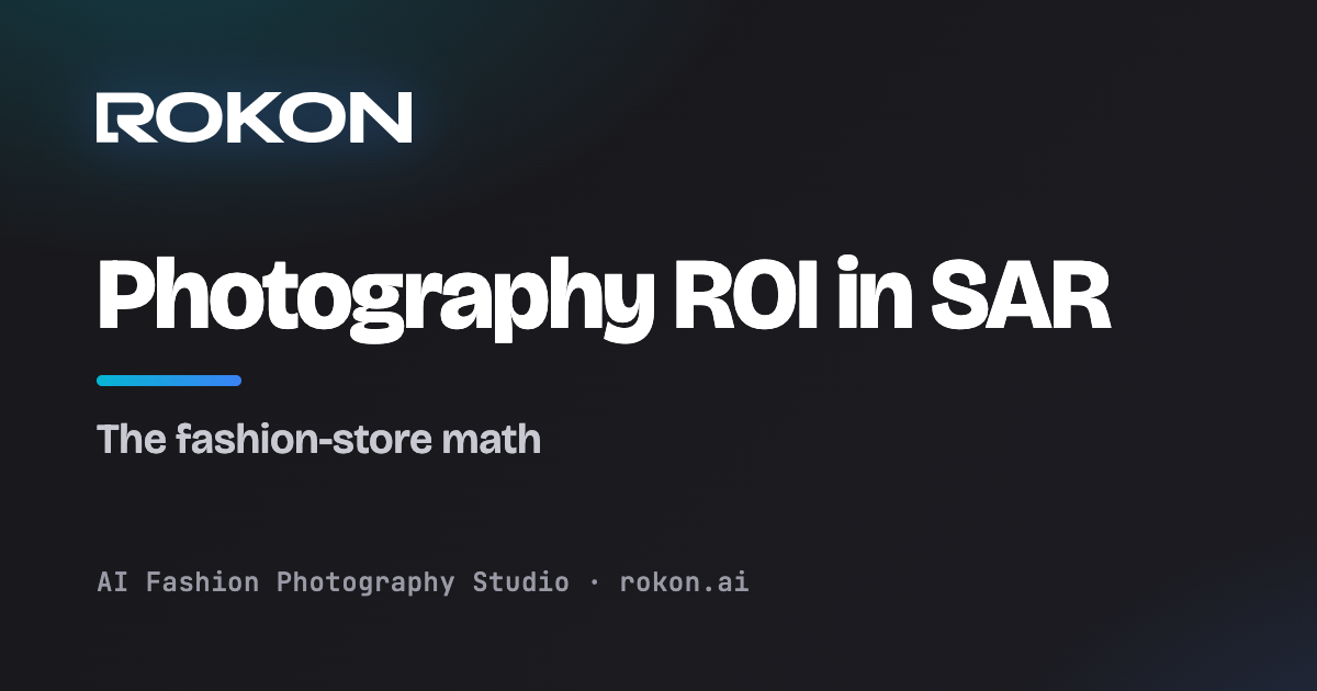 صورة غلاف عائد الاستثمار من صور المنتجات لمتاجر الأزياء — Rokon.ai