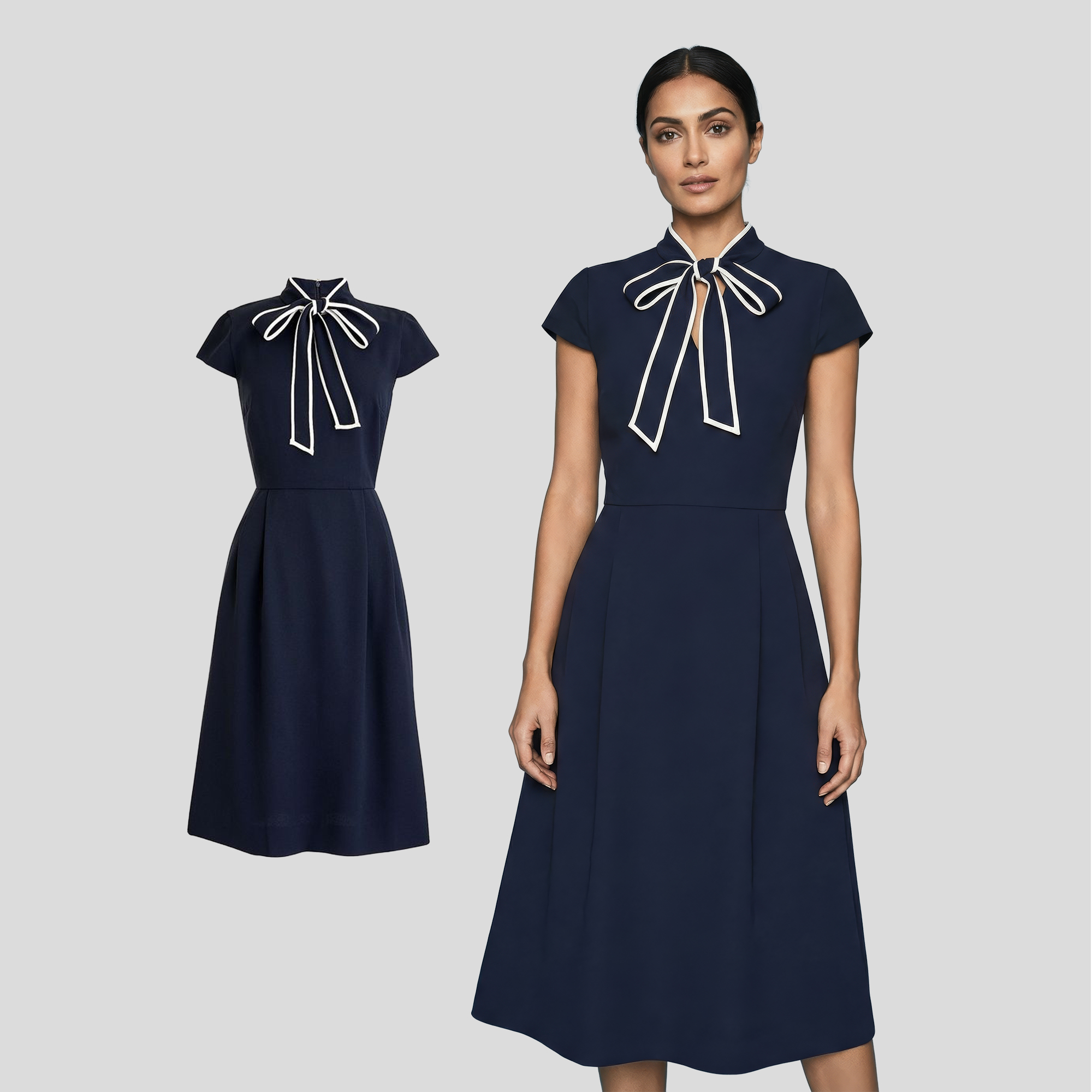 AI-generated fashion product photography in a clean studio setting — Rokon.ai